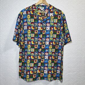 Disney‎ Parks Toy Story 4 Men's Button Down Camp Hawaiian Style Shirt  Size M